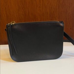 Black Leather belt Bag